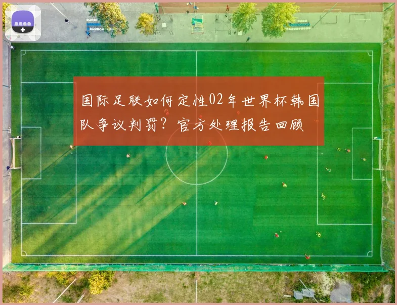 国际足联如何定性02年世界杯韩国队争议判罚？官方处理报告回顾